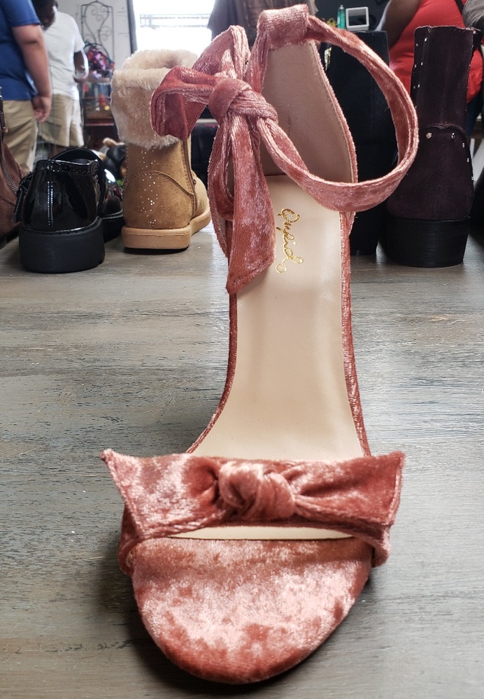 Velvet heels